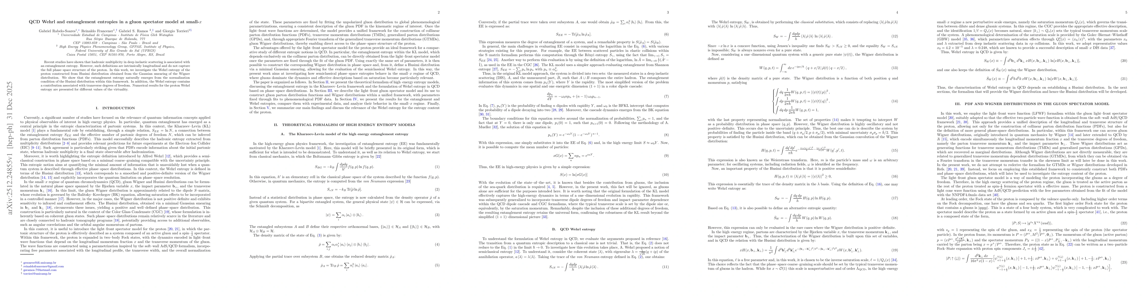 Thumbnail for QCD Wehrl and entanglement entropies in a gluon spectator model at small-$x$