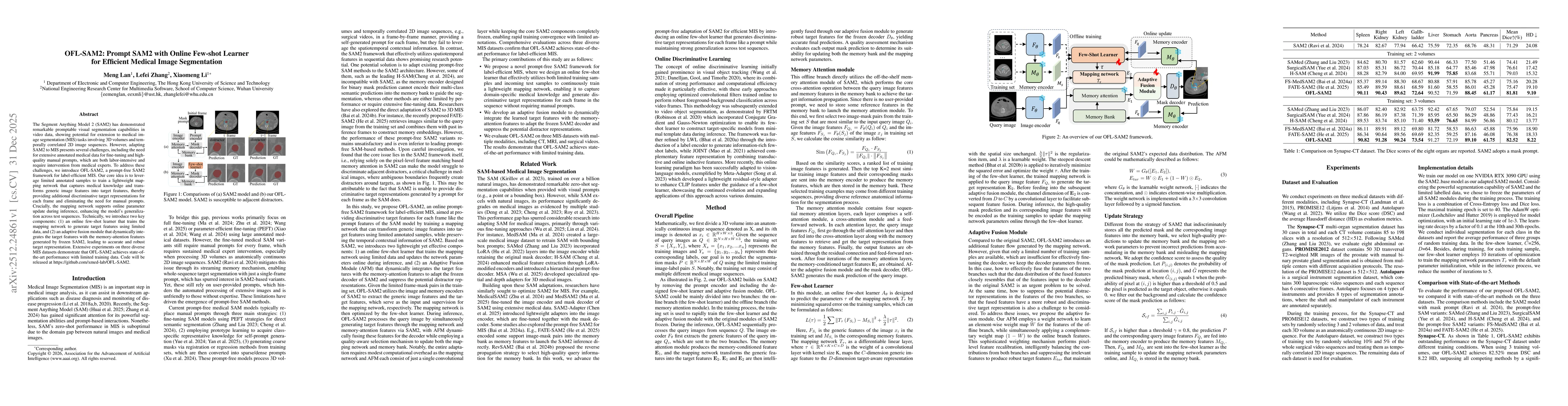Thumbnail for OFL-SAM2: Prompt SAM2 with Online Few-shot Learner for Efficient Medical Image Segmentation