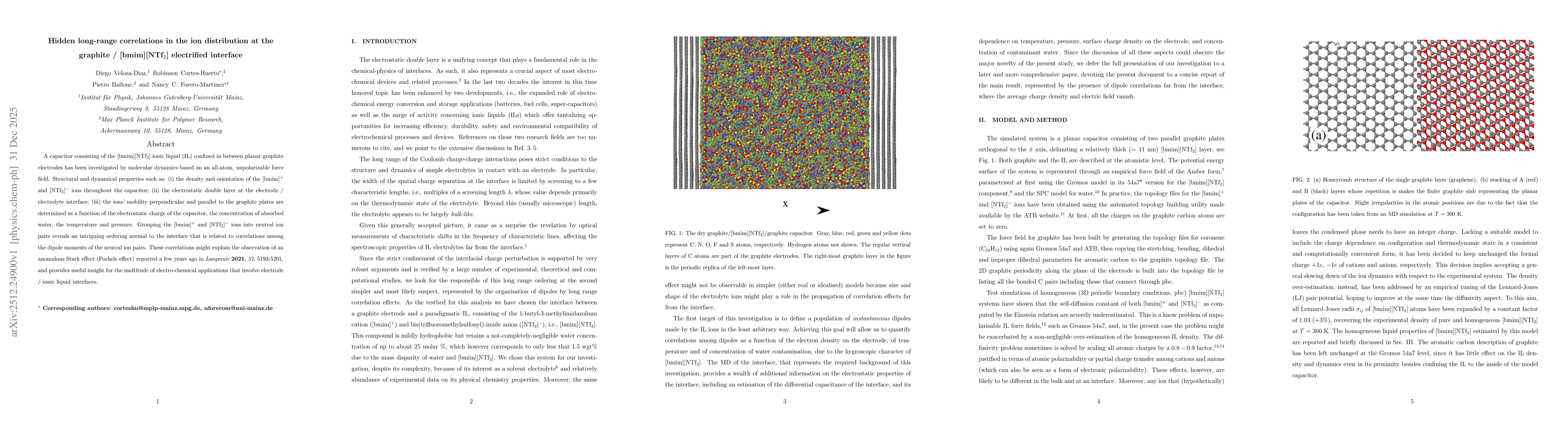 Thumbnail for Hidden long-range correlations in the ion distribution at the graphite / [bmim][NTf$_2$] electrified interface