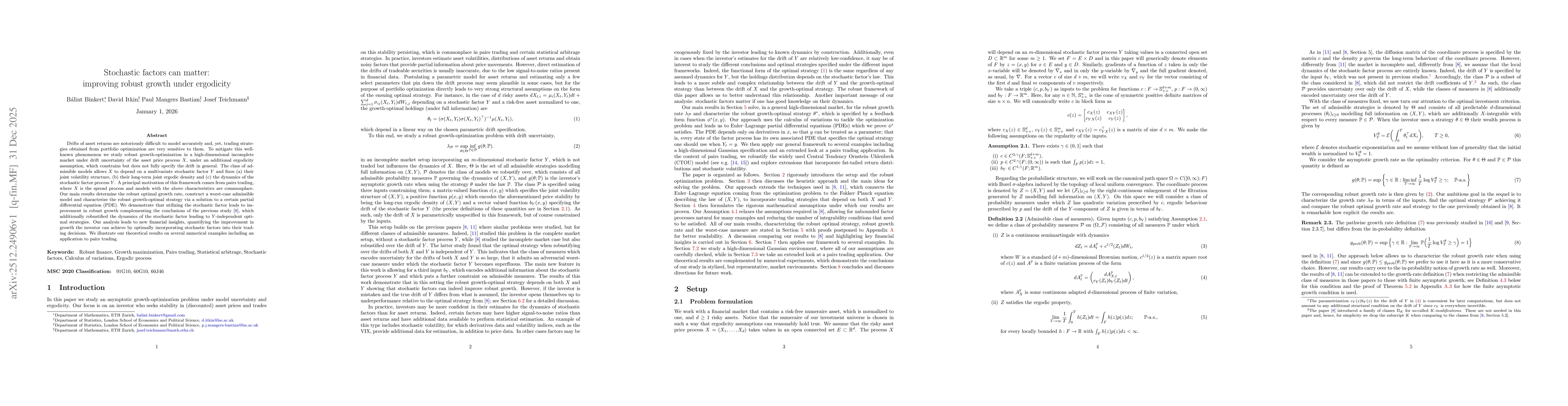Thumbnail for Stochastic factors can matter: improving robust growth under ergodicity
