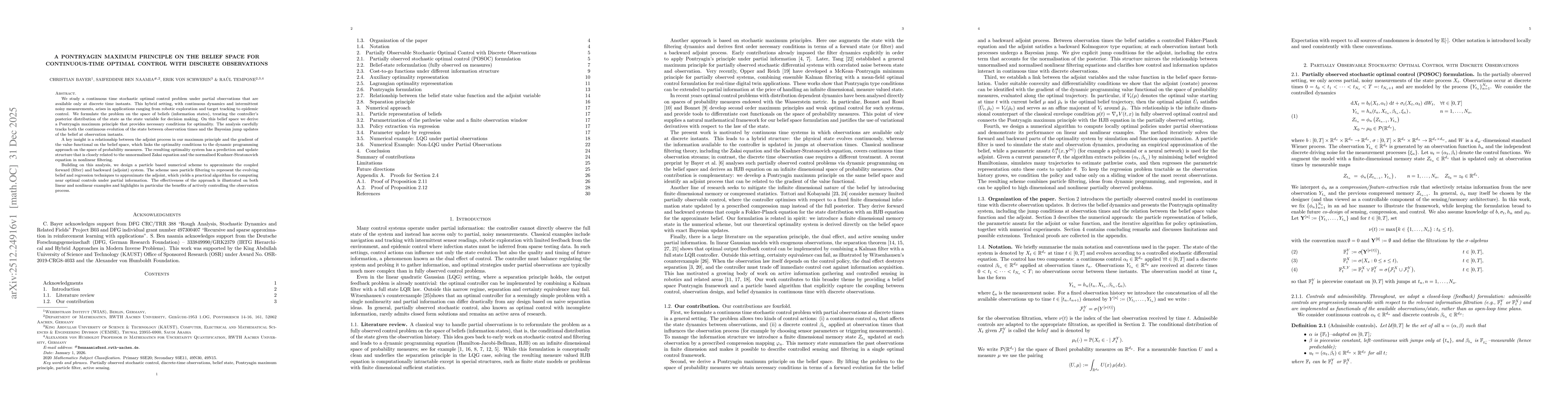 Thumbnail for A Pontryagin Maximum Principle on the Belief Space for Continuous-Time Optimal Control with Discrete Observations