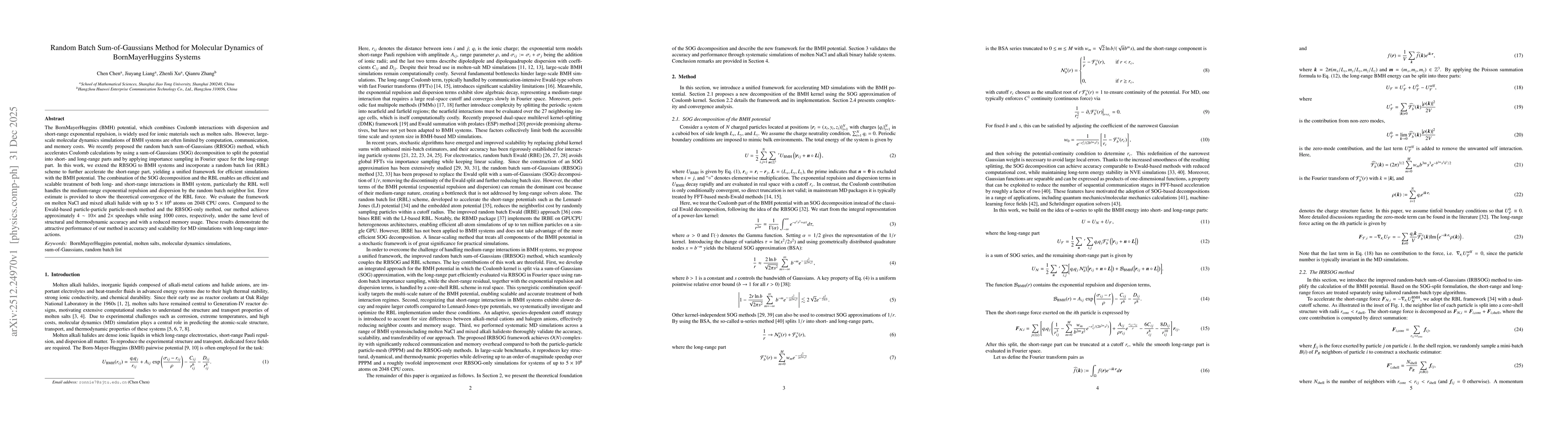 Thumbnail for Random Batch Sum-of-Gaussians Method for Molecular Dynamics of Born-Mayer-Huggins Systems