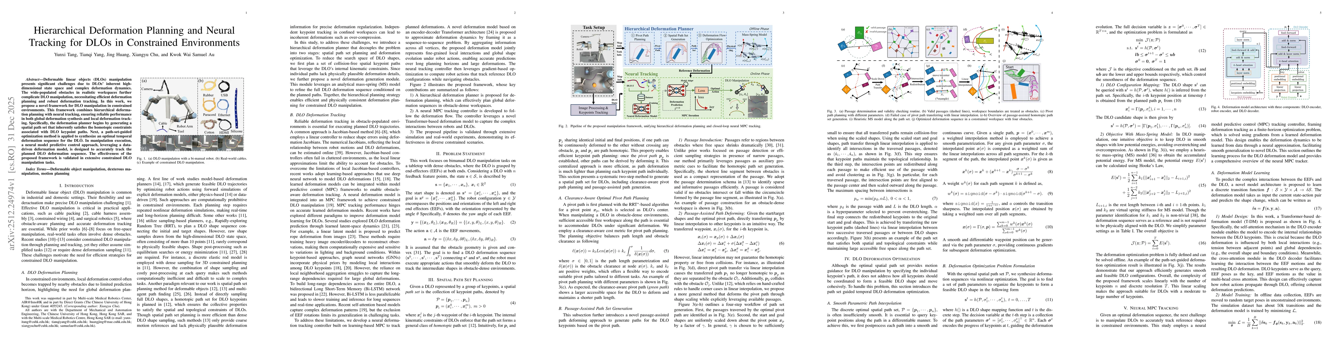 Thumbnail for Hierarchical Deformation Planning and Neural Tracking for DLOs in Constrained Environments