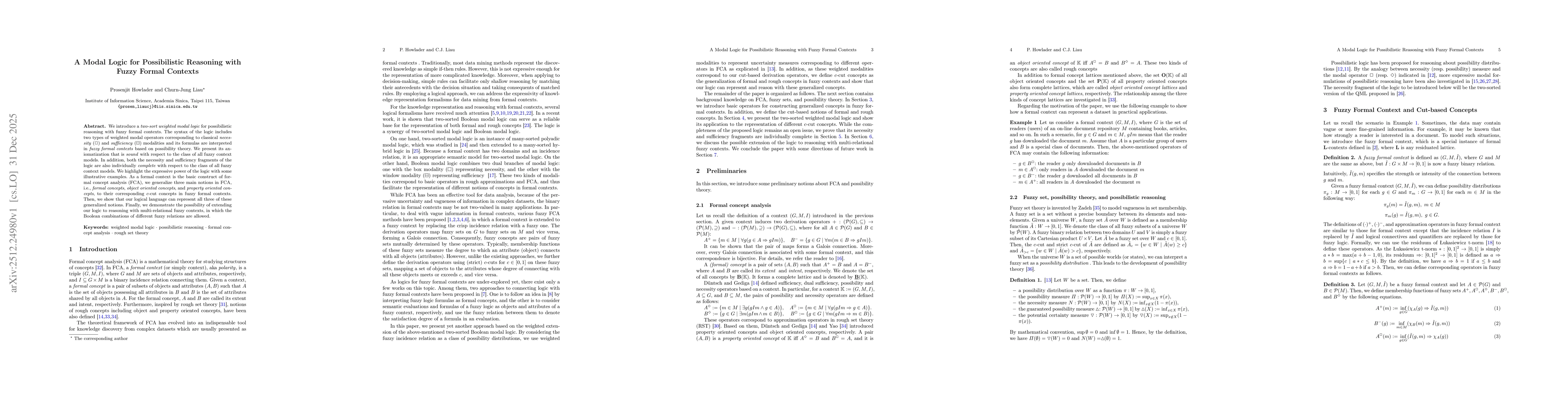 Thumbnail for A Modal Logic for Possibilistic Reasoning with Fuzzy Formal Contexts