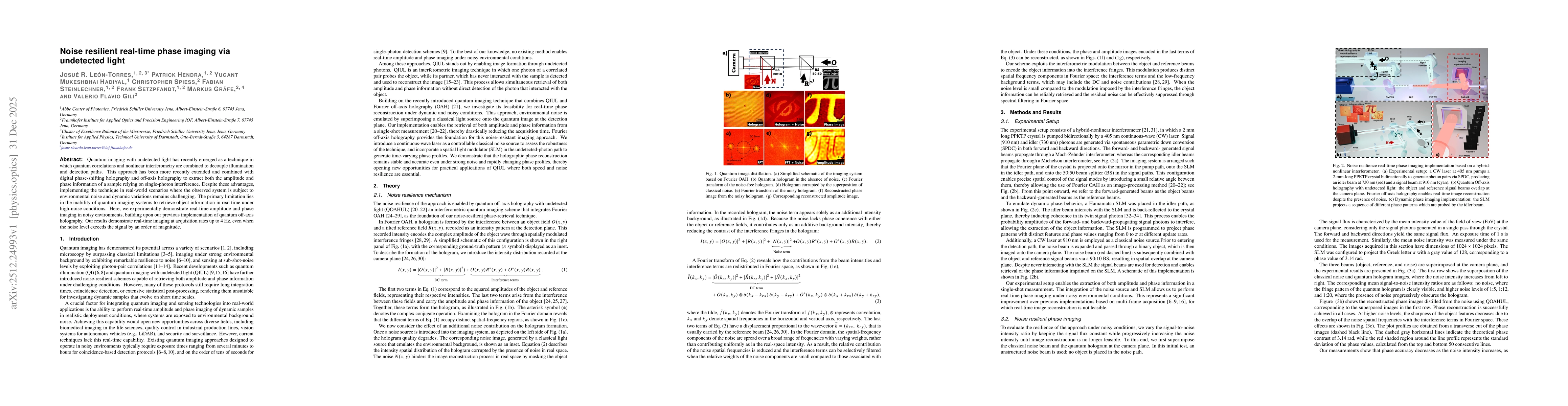 Thumbnail for Noise resilient real-time phase imaging via undetected light