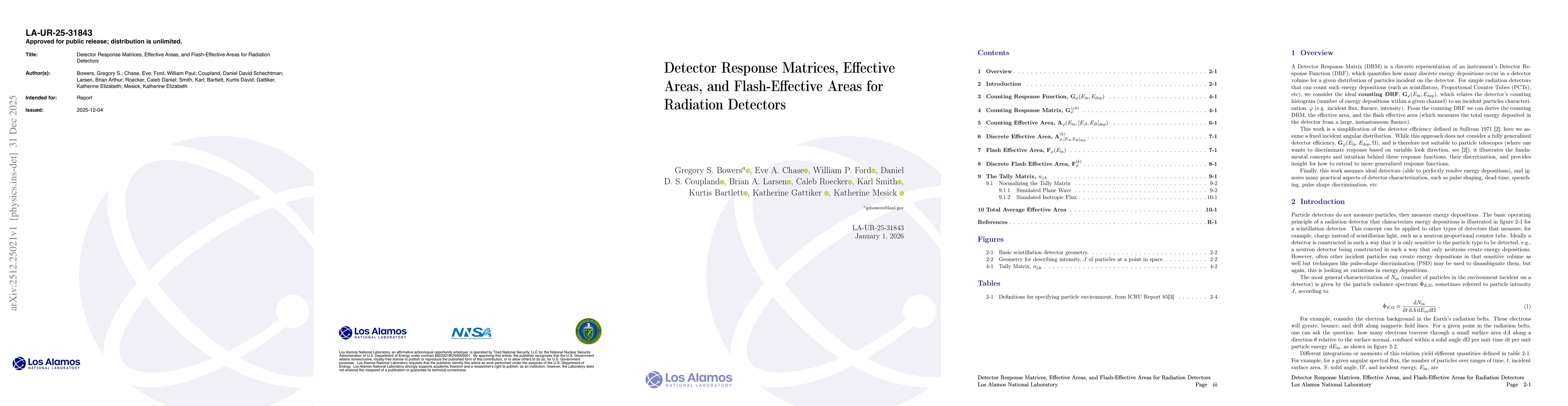 Thumbnail for Detector Response Matrices, Effective Areas, and Flash-Effective Areas for Radiation Detectors