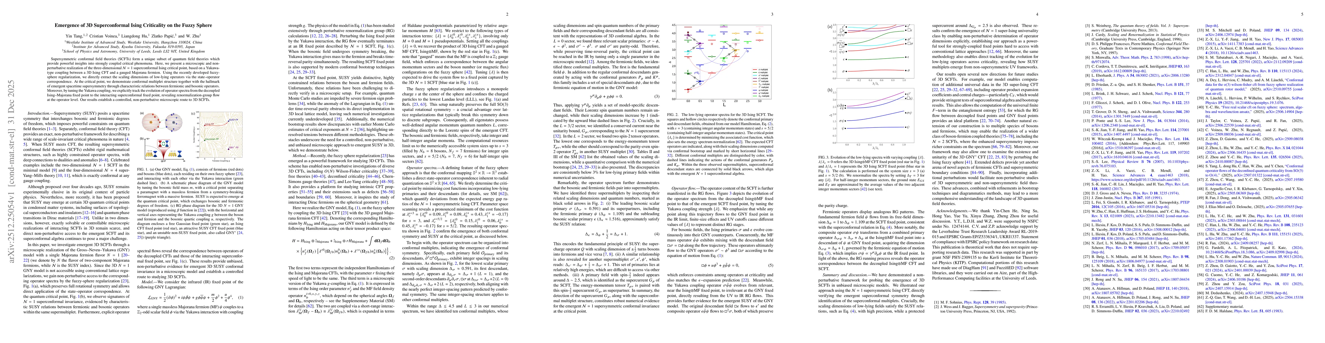 Thumbnail for Emergence of 3D Superconformal Ising Criticality on the Fuzzy Sphere