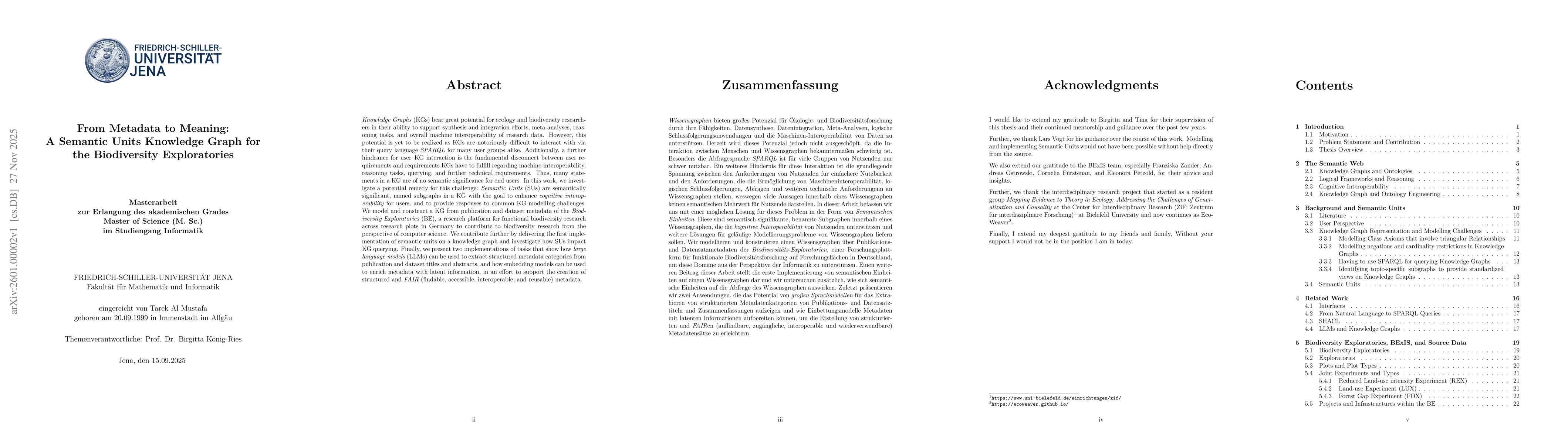 Thumbnail for From Metadata to Meaning: A Semantic Units Knowledge Graph for the Biodiversity Exploratories