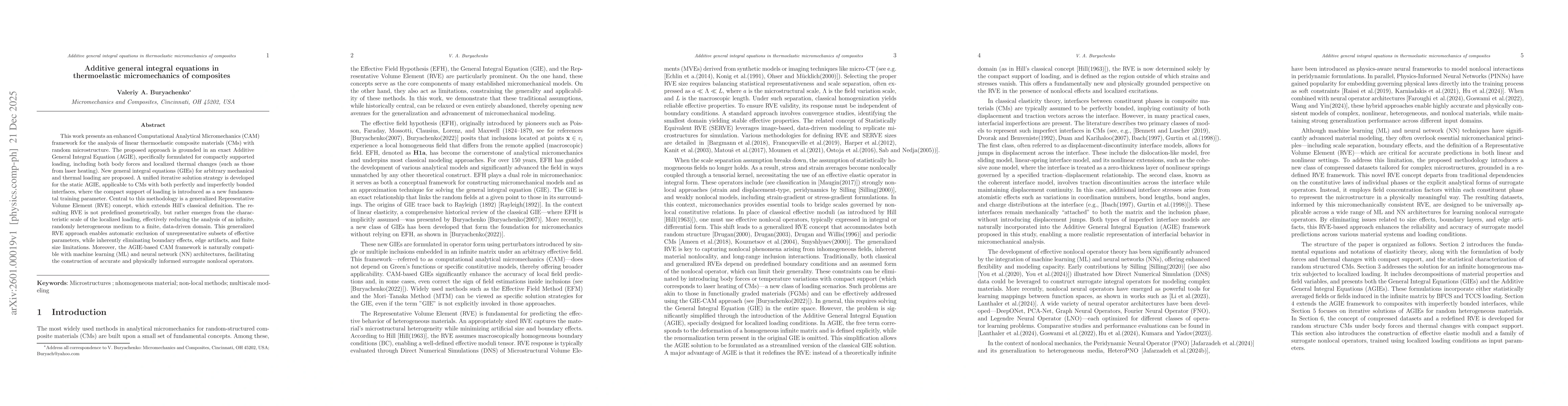 Thumbnail for Additive general integral equations in thermoelastic micromechanics of composites