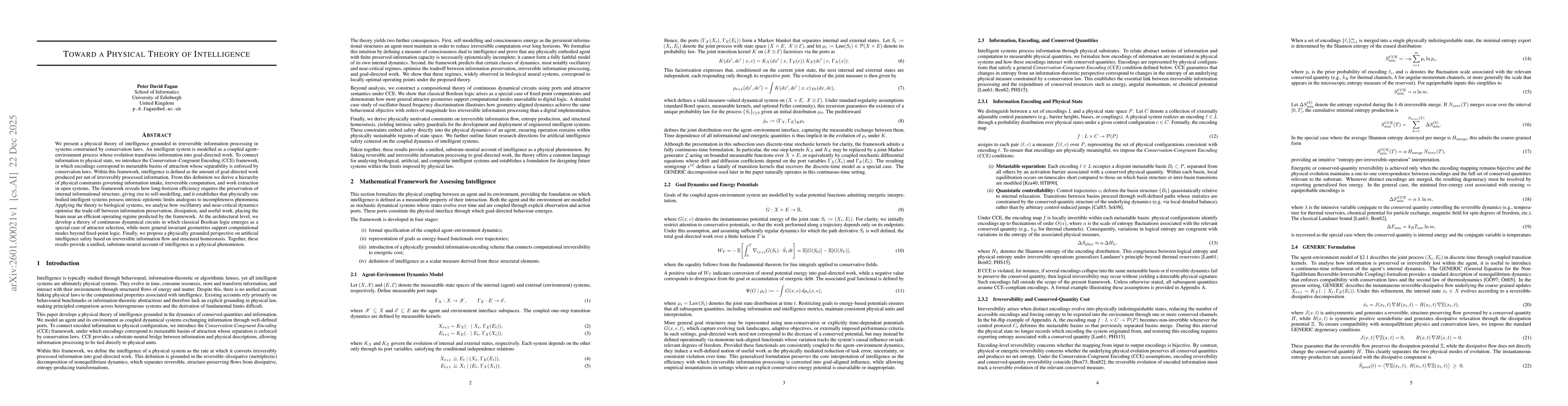 Thumbnail for Toward a Physical Theory of Intelligence
