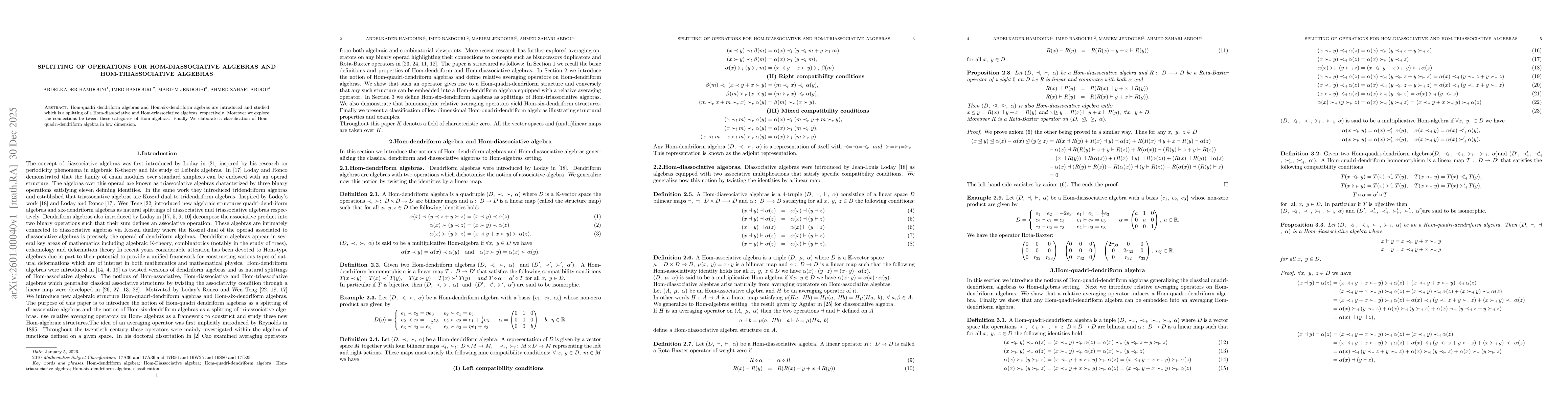 Thumbnail for Splitting of operations for Hom-diassociative and Hom-triassociative Algebras