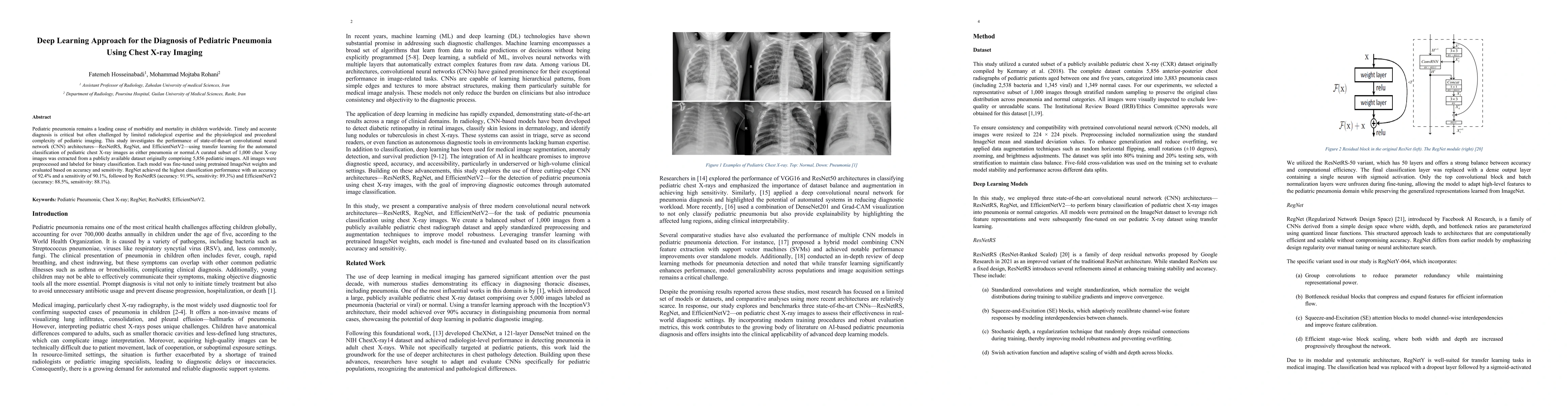 Thumbnail for Deep Learning Approach for the Diagnosis of Pediatric Pneumonia Using Chest X-ray Imaging