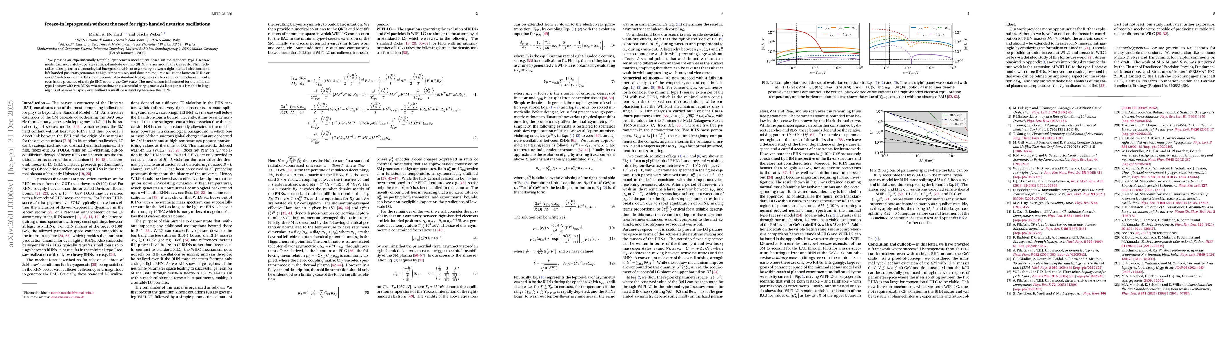 Thumbnail for Freeze-in leptogenesis without the need for right-handed neutrino oscillations
