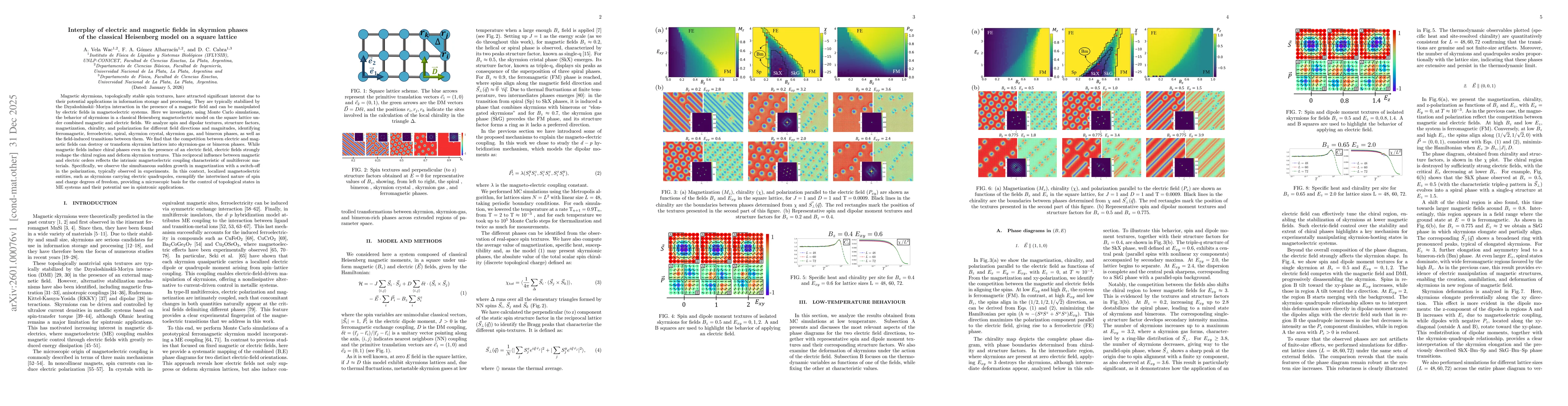 Thumbnail for Interplay of electric and magnetic fields in skyrmion phases of the classical Heisenberg model on a square lattice