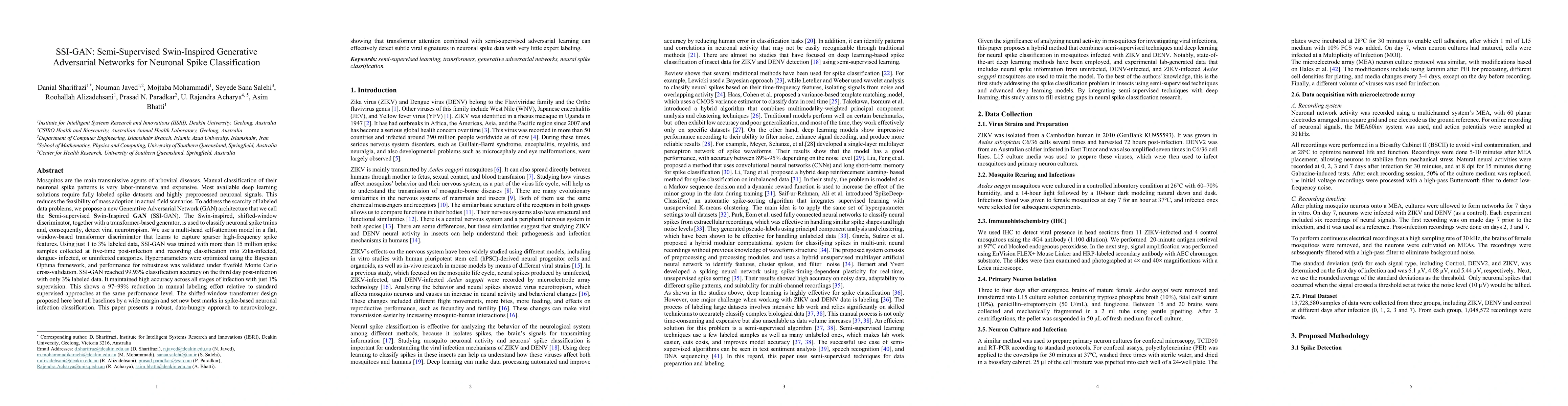 Thumbnail for SSI-GAN: Semi-Supervised Swin-Inspired Generative Adversarial Networks for Neuronal Spike Classification