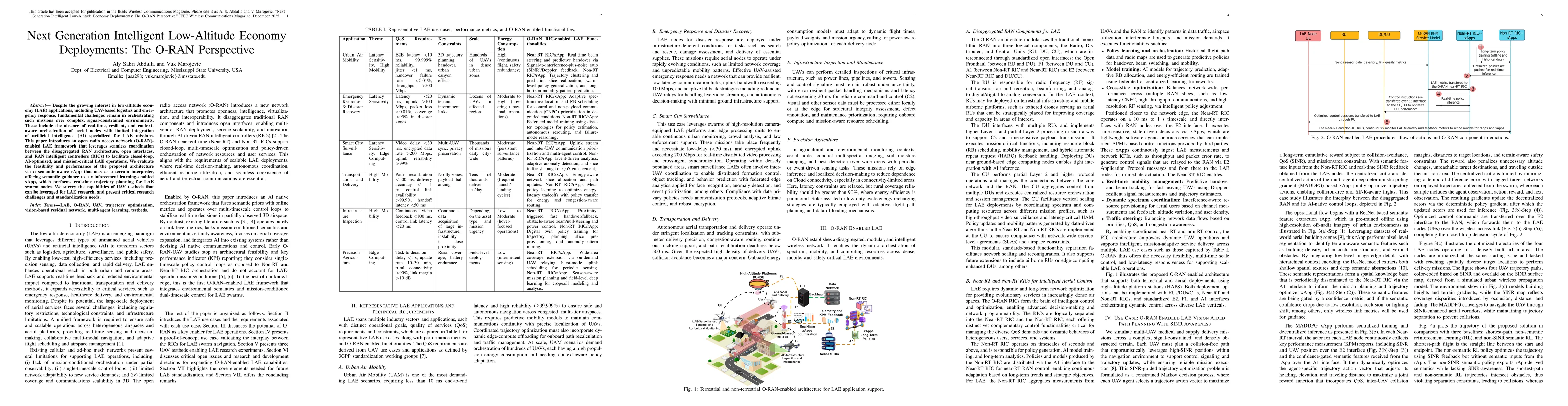 Thumbnail for Next Generation Intelligent Low-Altitude Economy Deployments: The O-RAN Perspective