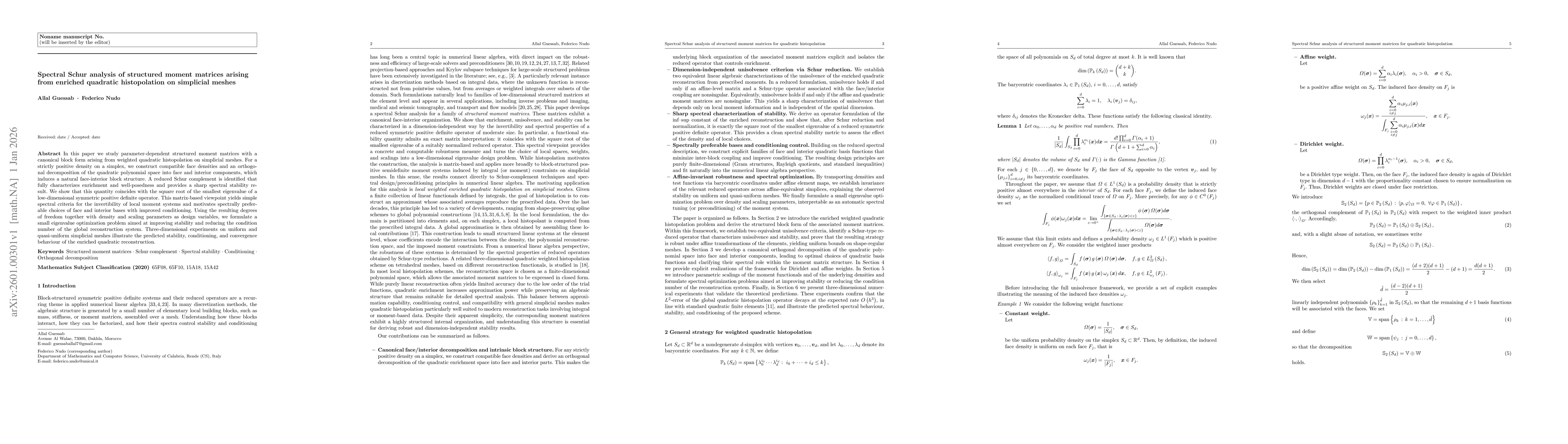 Thumbnail for Spectral Schur analysis of structured moment matrices for quadratic histopolation