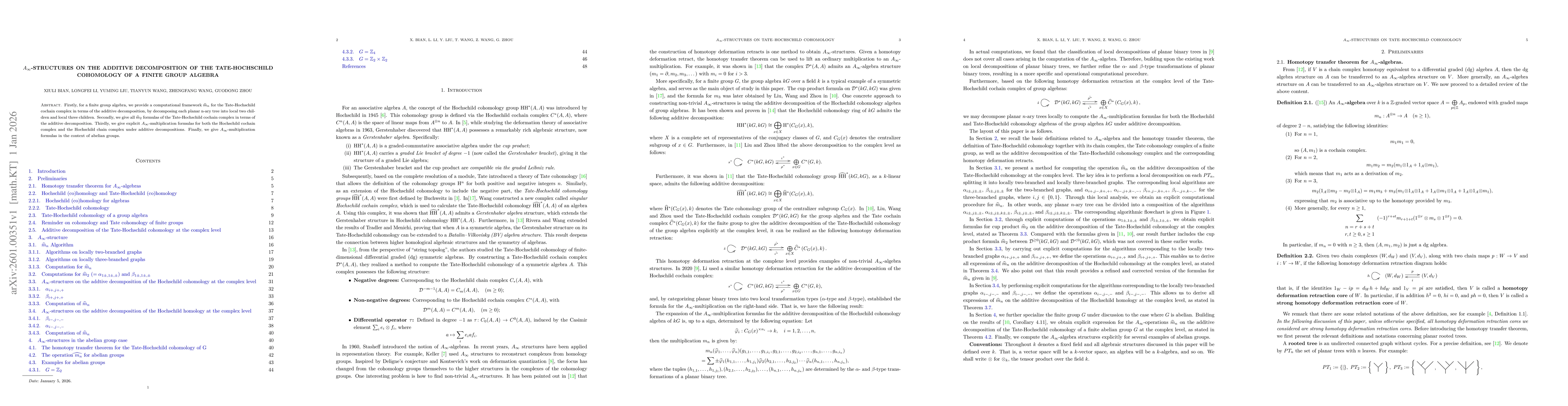 Thumbnail for $A_{\infty}$-structures on the additive decomposition of the Tate-Hochschild cohomology of a finite group algebra