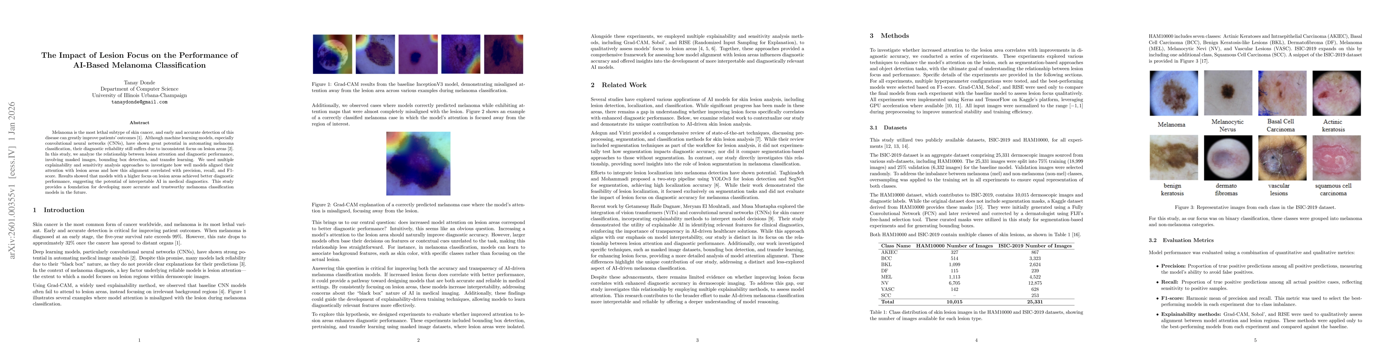 Thumbnail for The Impact of Lesion Focus on the Performance of AI-Based Melanoma Classification