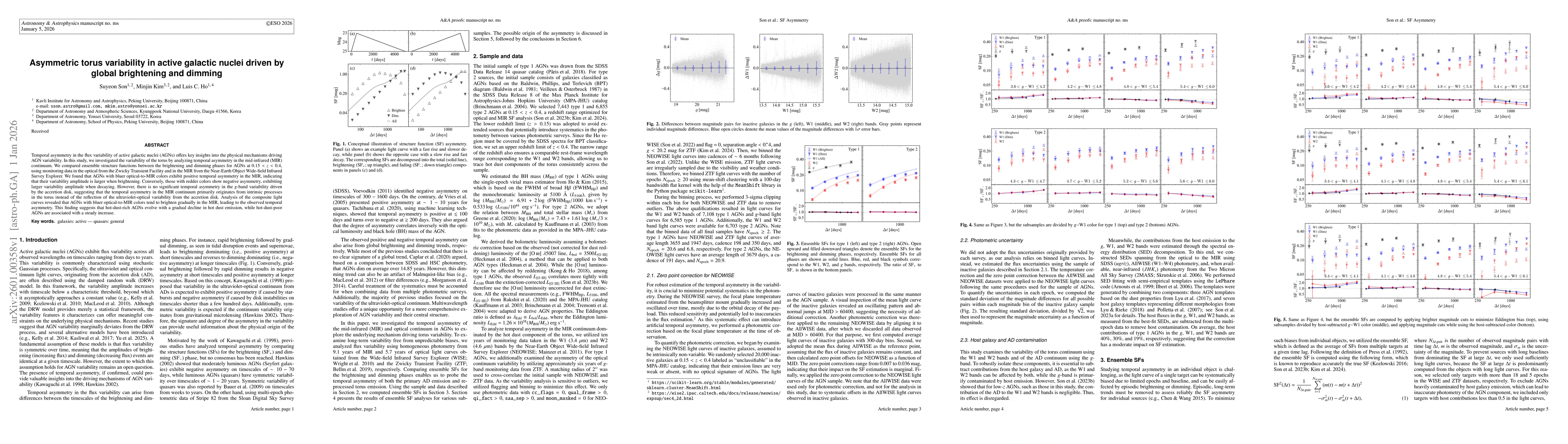 Thumbnail for Asymmetric torus variability in active galactic nuclei driven by global brightening and dimming
