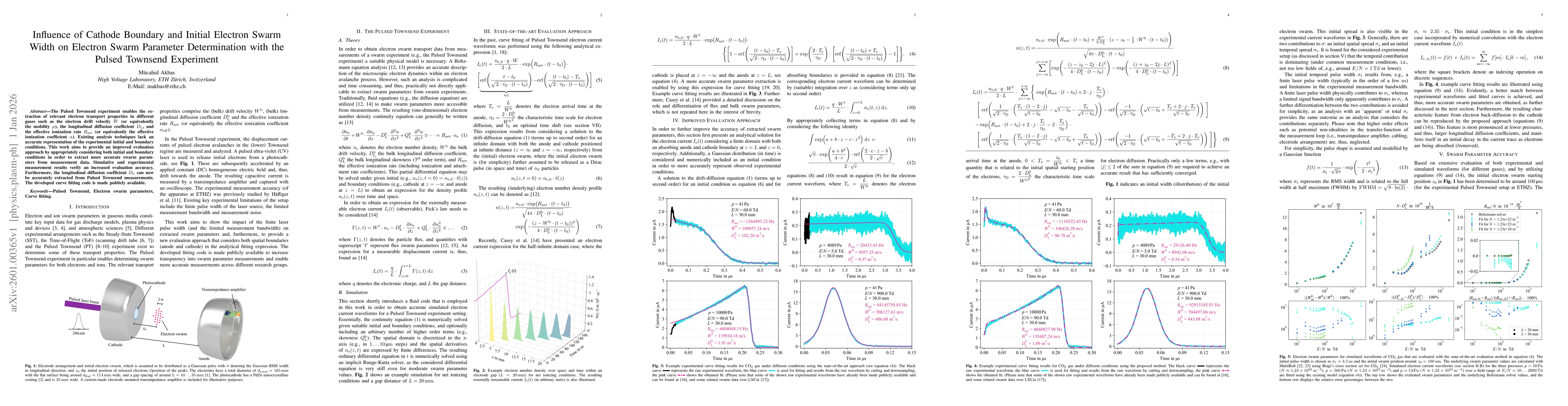 Thumbnail for Influence of Cathode Boundary and Initial Electron Swarm Width on Electron Swarm Parameter Determination with the Pulsed Townsend Experiment