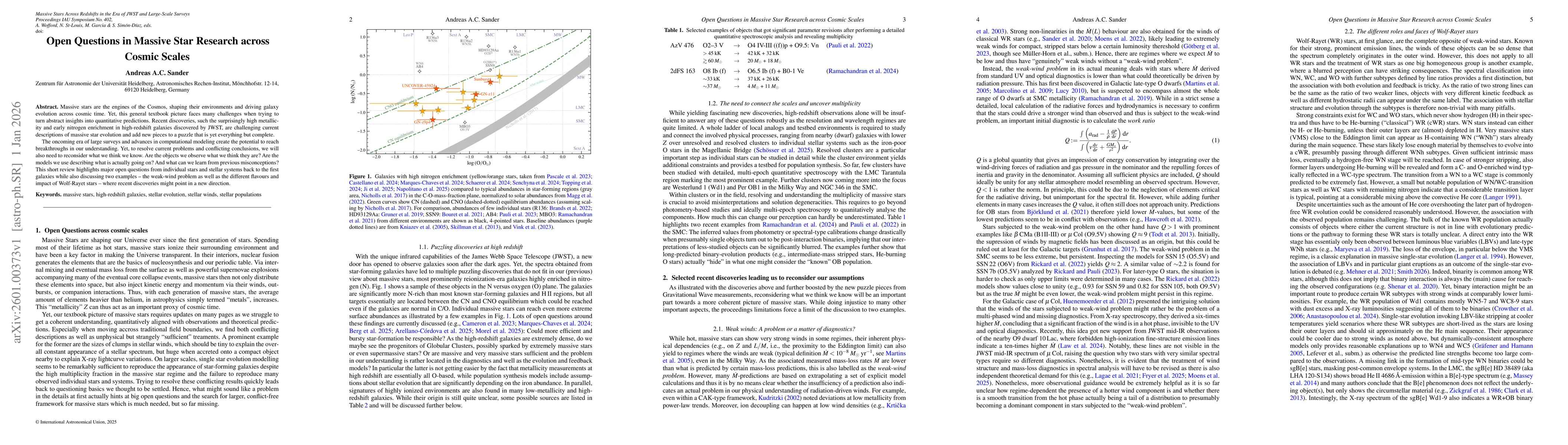 Thumbnail for Open Questions in Massive Star Research across Cosmic Scales