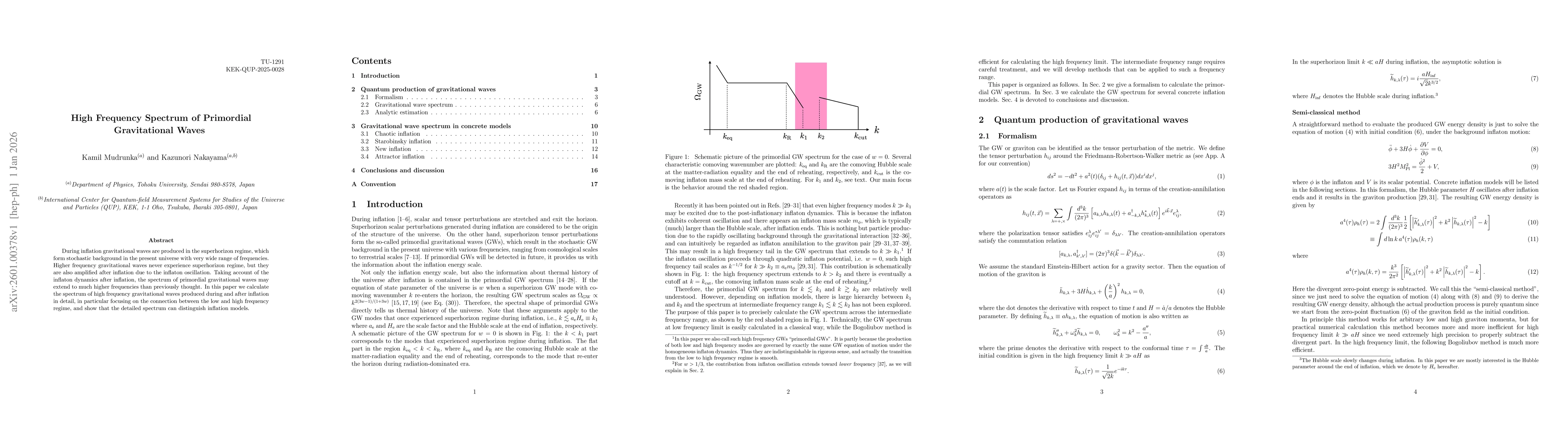 Thumbnail for High Frequency Spectrum of Primordial Gravitational Waves