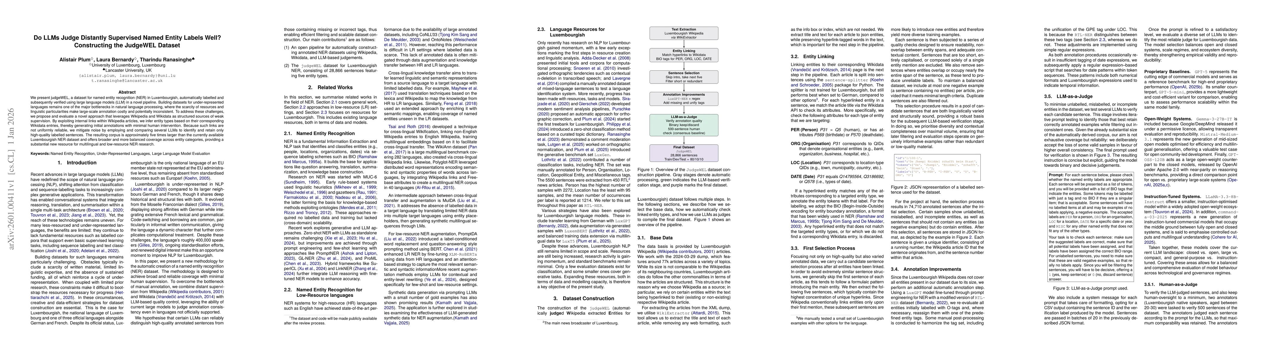 Thumbnail for Do LLMs Judge Distantly Supervised Named Entity Labels Well? Constructing the JudgeWEL Dataset