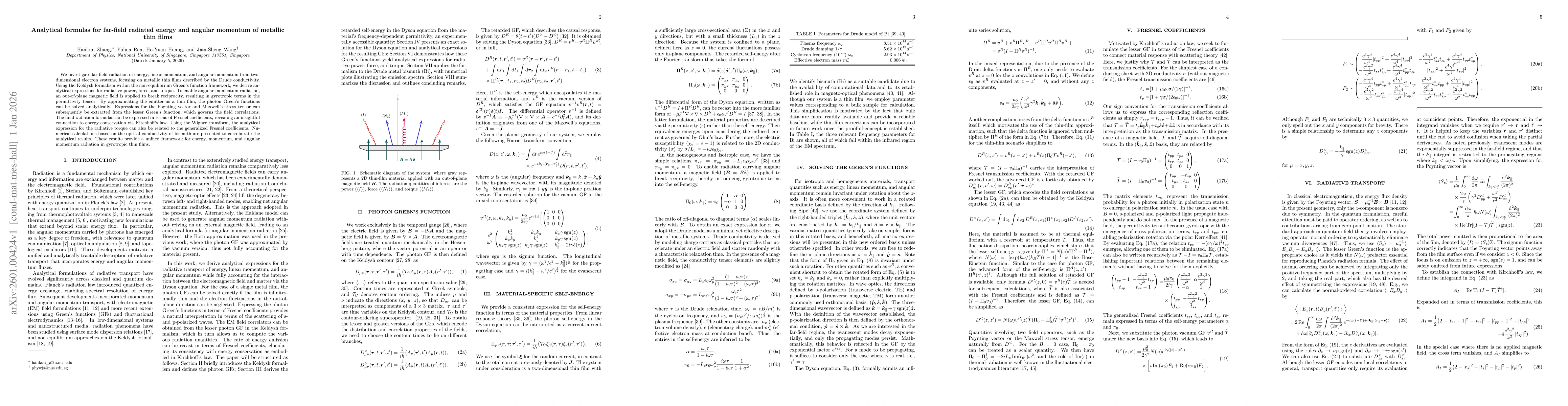 Thumbnail for Analytical formulas for far-field radiated energy and angular momentum of metallic thin films