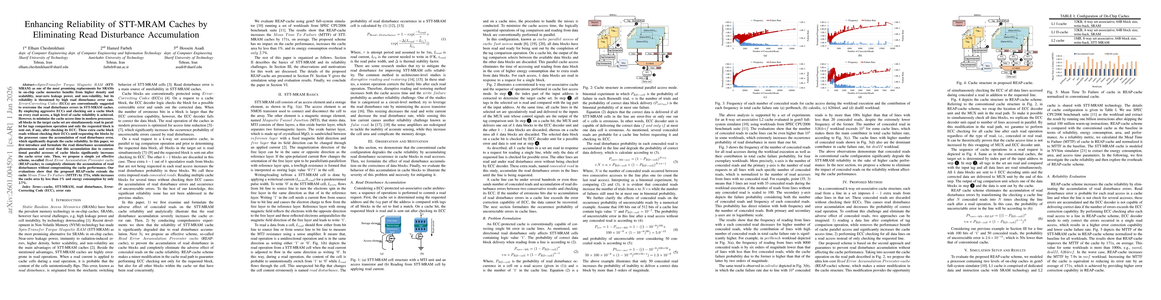 Thumbnail for Enhancing Reliability of STT-MRAM Caches by Eliminating Read Disturbance Accumulation