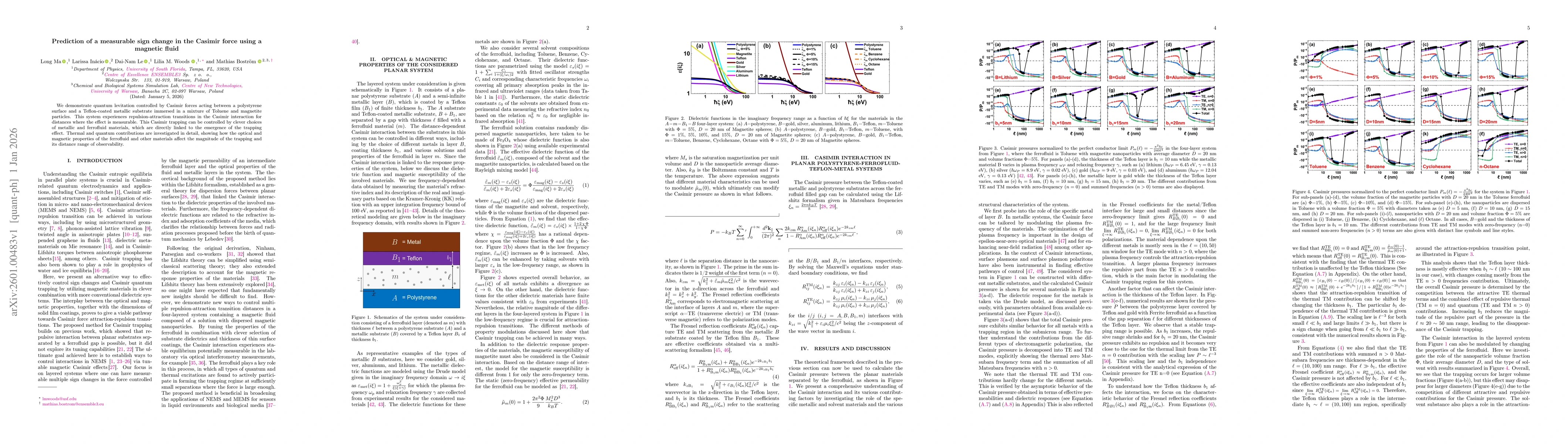 Thumbnail for Prediction of a measurable sign change in the Casimir force using a magnetic fluid