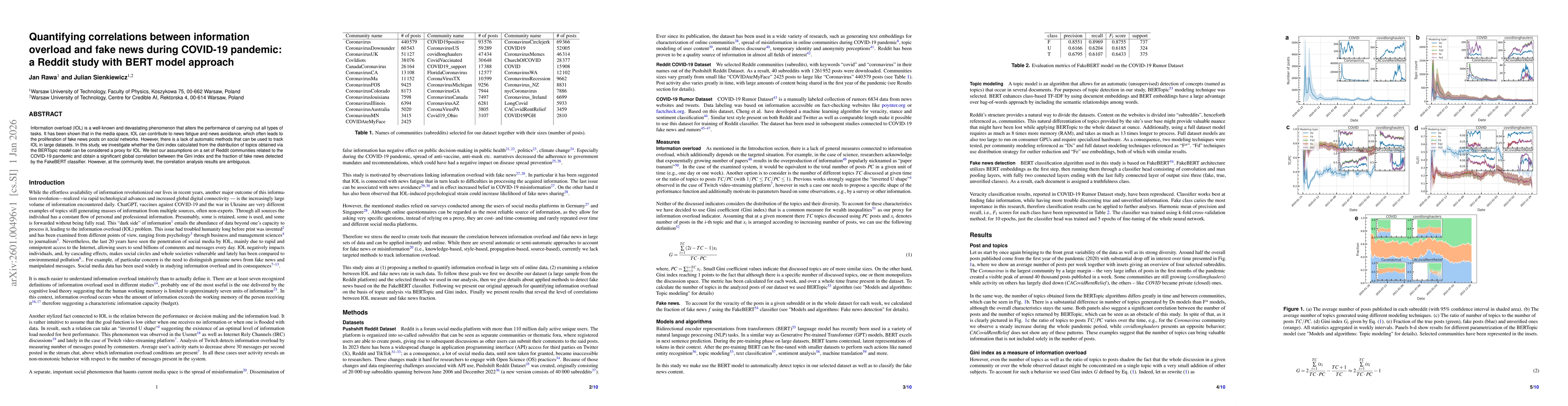 Thumbnail for Quantifying correlations between information overload and fake news during COVID-19 pandemic: a Reddit study with BERT model approach