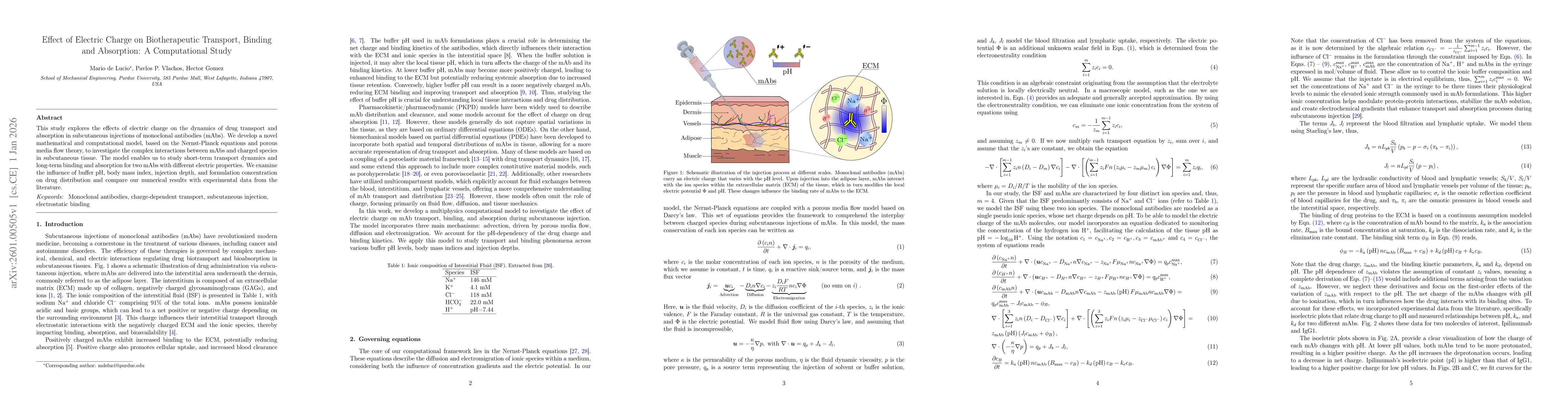 Thumbnail for Effect of Electric Charge on Biotherapeutic Transport, Binding and Absorption: A Computational Study
