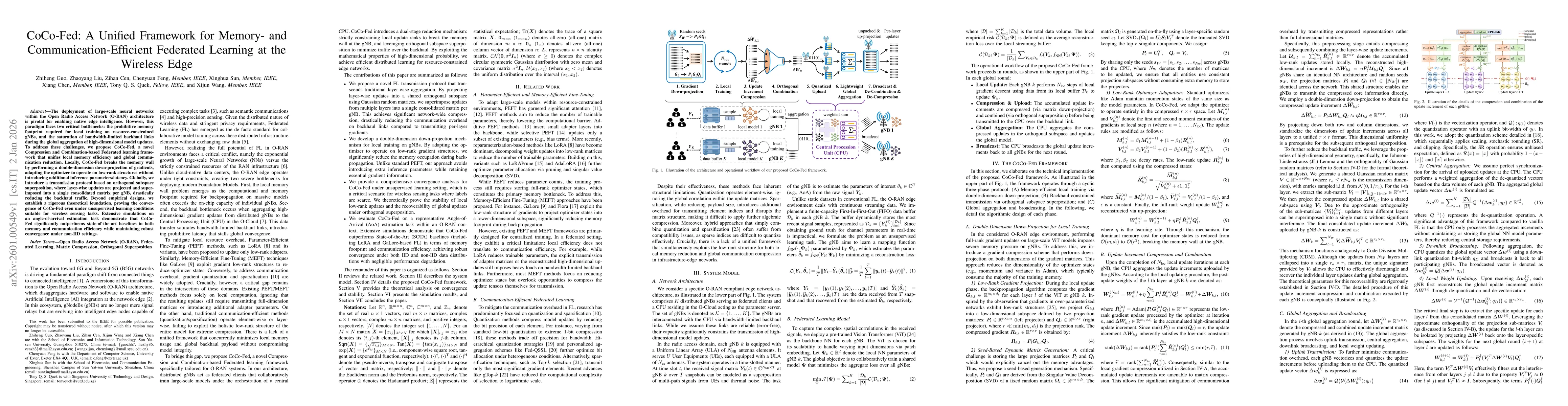 Thumbnail for CoCo-Fed: A Unified Framework for Memory- and Communication-Efficient Federated Learning at the Wireless Edge