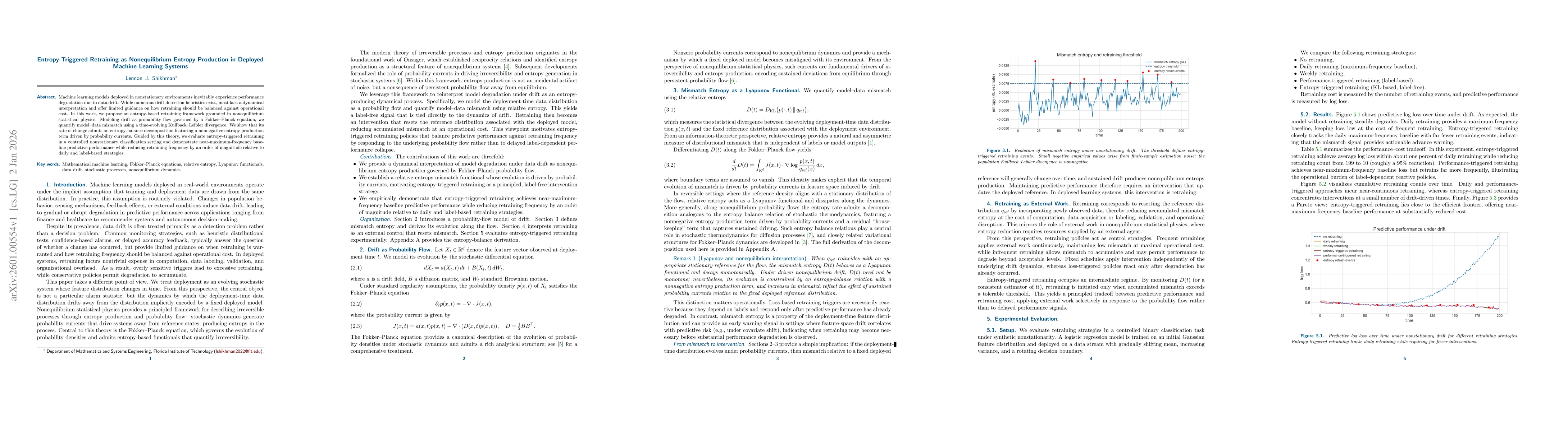Thumbnail for Entropy Production in Machine Learning Under Fokker-Planck Probability Flow
