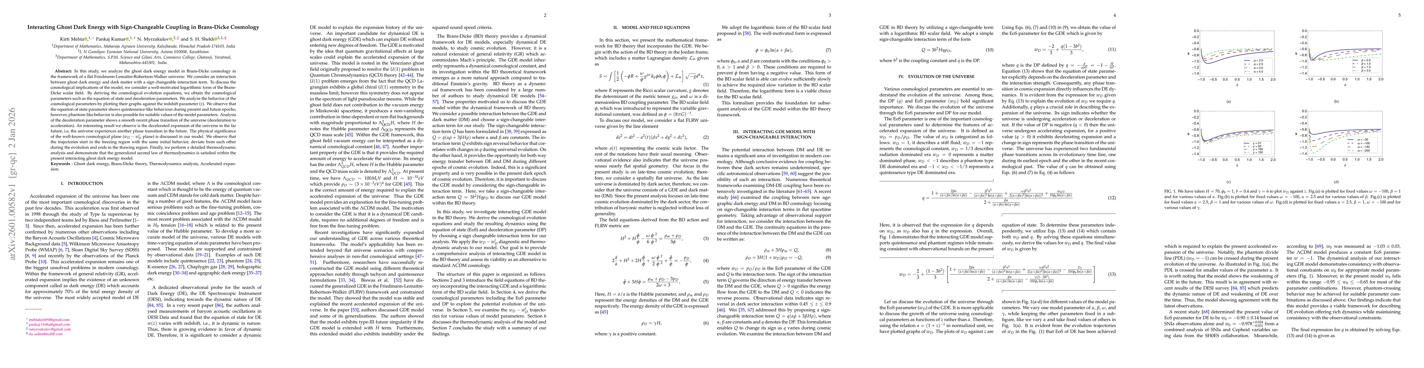 Thumbnail for Interacting Ghost Dark Energy with Sign-Changeable Coupling in Brans-Dicke Cosmology