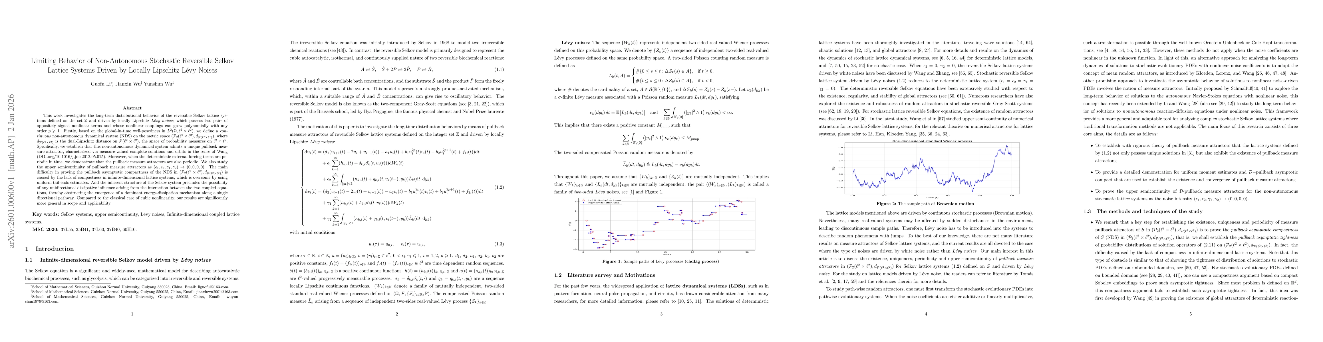 Thumbnail for Limiting Behavior of Non-Autonomous Stochastic Reversible Selkov Lattice Systems Driven by Locally Lipschitz Lévy Noises