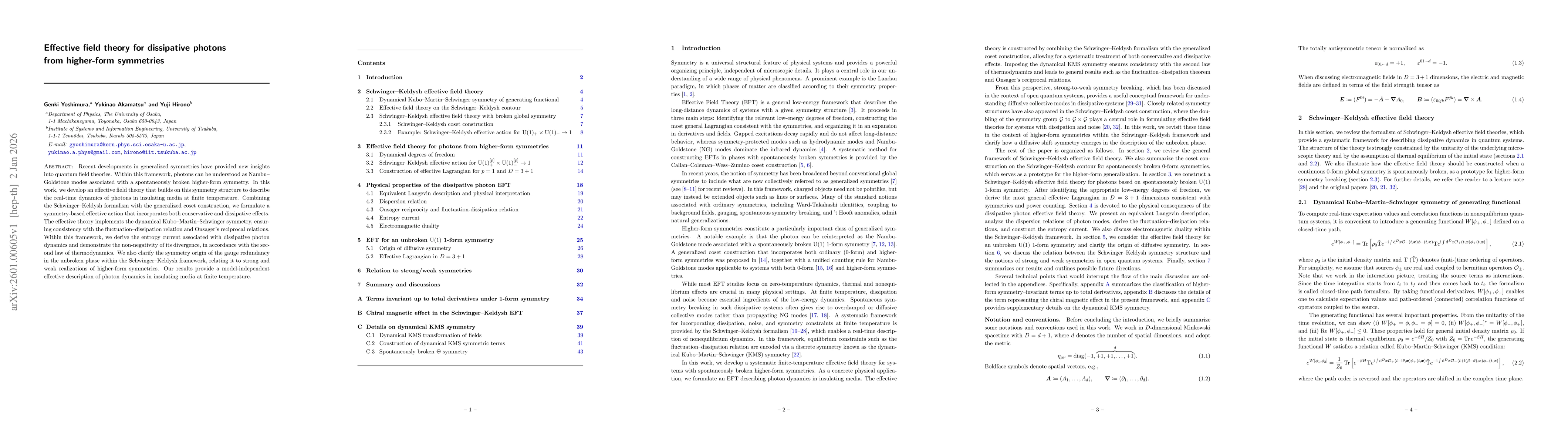 Thumbnail for Effective field theory for dissipative photons from higher-form symmetries