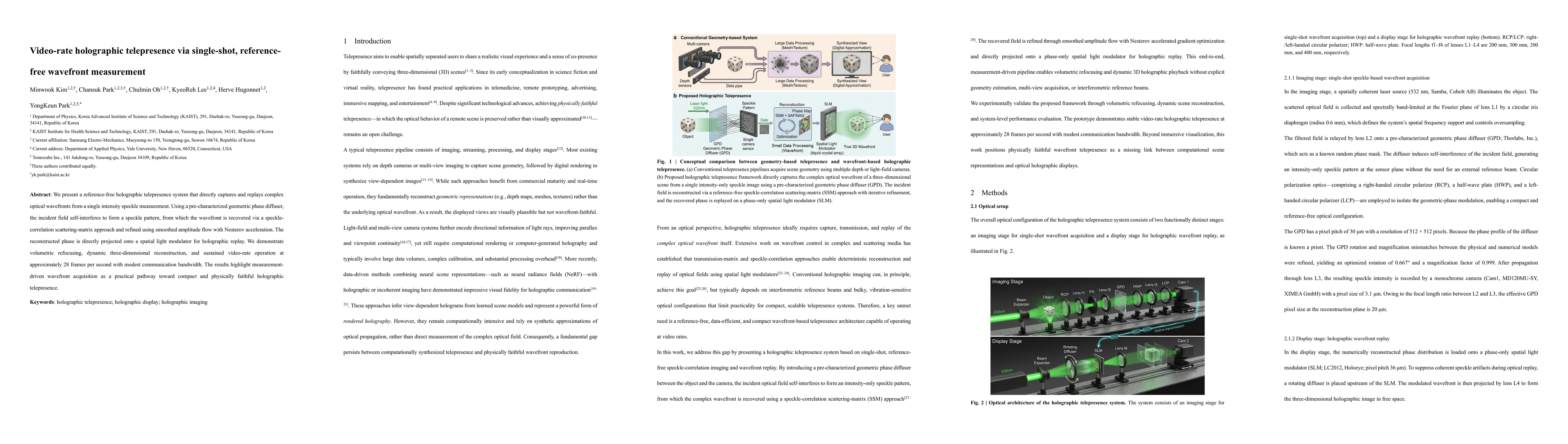 Thumbnail for Video-rate holographic telepresence via single-shot, reference-free wavefront measurement