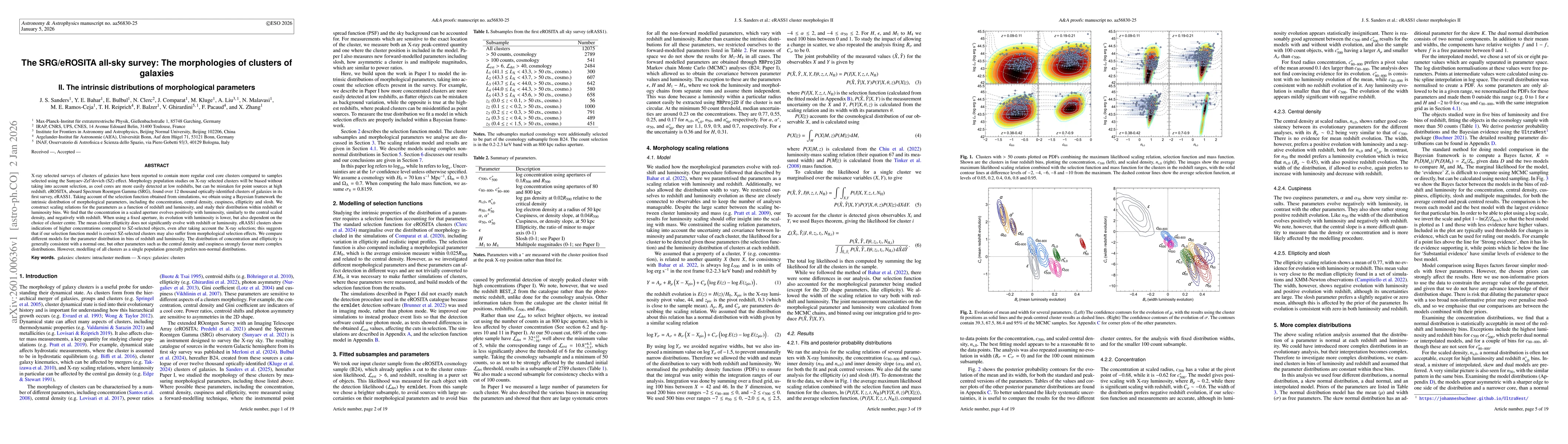 Thumbnail for The SRG/eROSITA all-sky survey: The morphologies of clusters of galaxies: II. The intrinsic distributions of morphological parameters