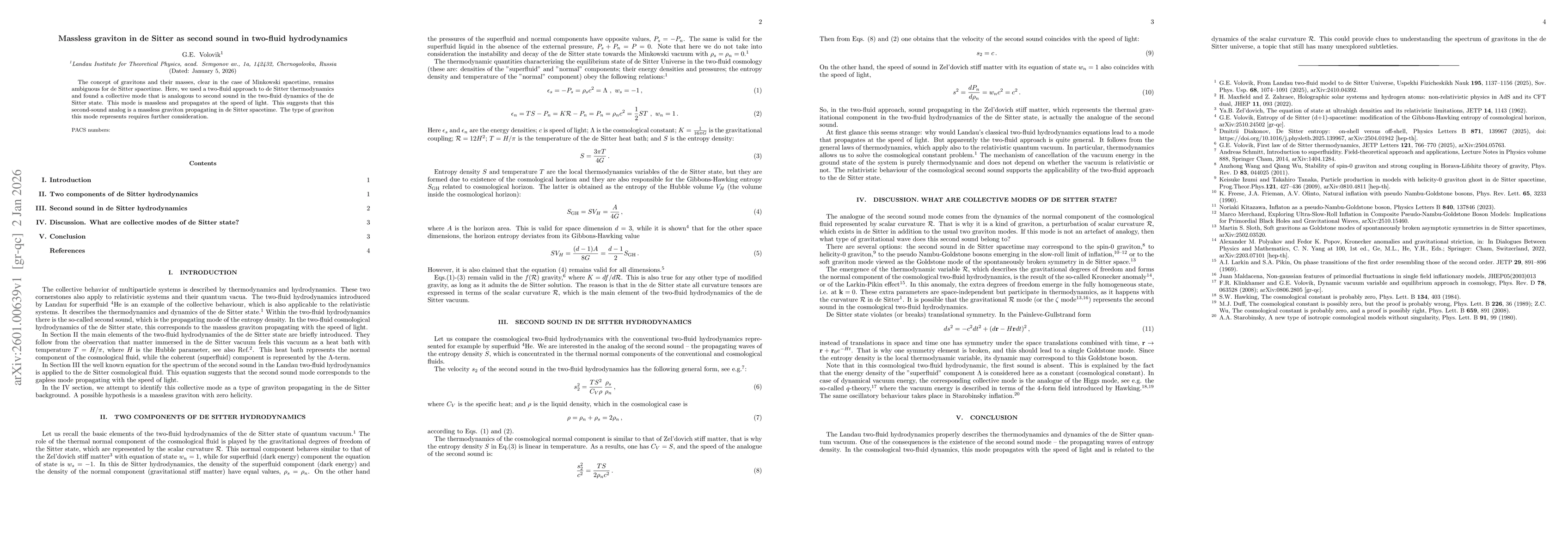 Thumbnail for Massless graviton in de Sitter as second sound in two-fluid hydrodynamics