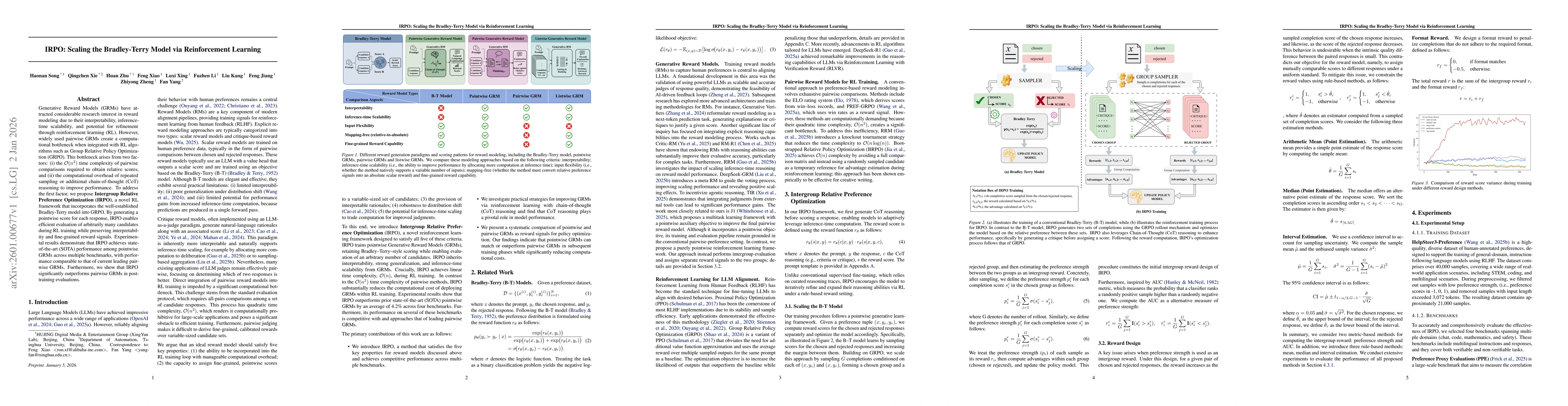 Thumbnail for IRPO: Scaling the Bradley-Terry Model via Reinforcement Learning
