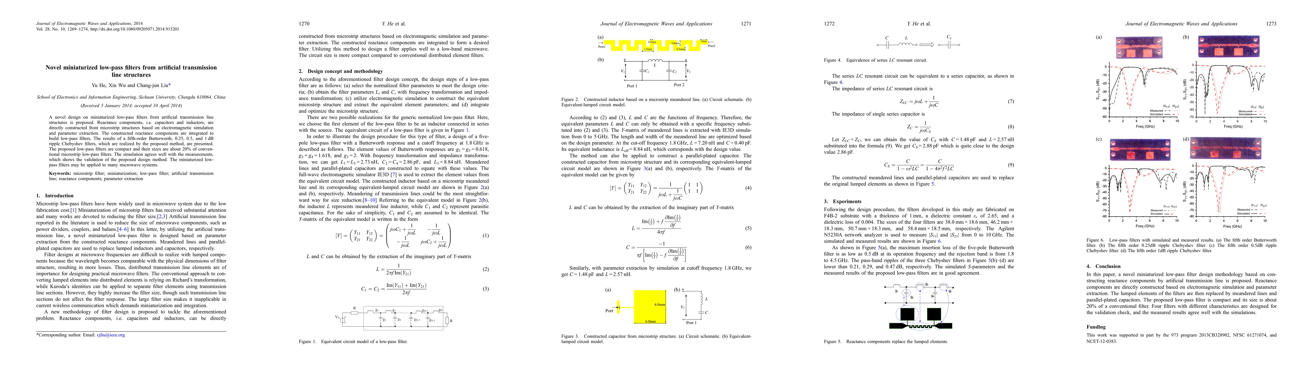 Thumbnail for Novel miniaturized low-pass filters from artificial transmission line structures