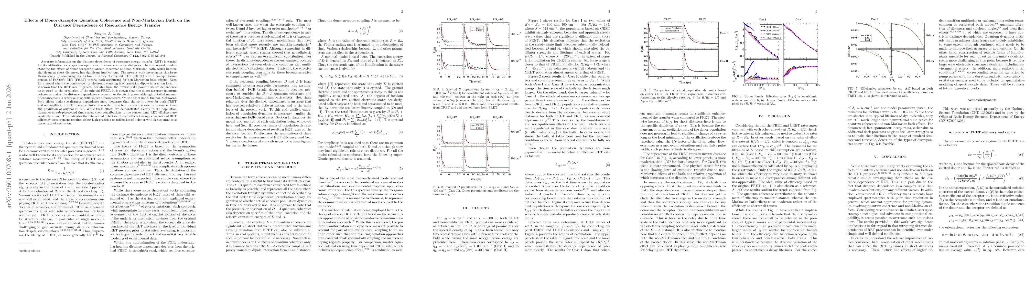 Thumbnail for Effects of Donor-Acceptor Quantum Coherence and Non-Markovian Bath on the Distance Dependence of Resonance Energy Transfer