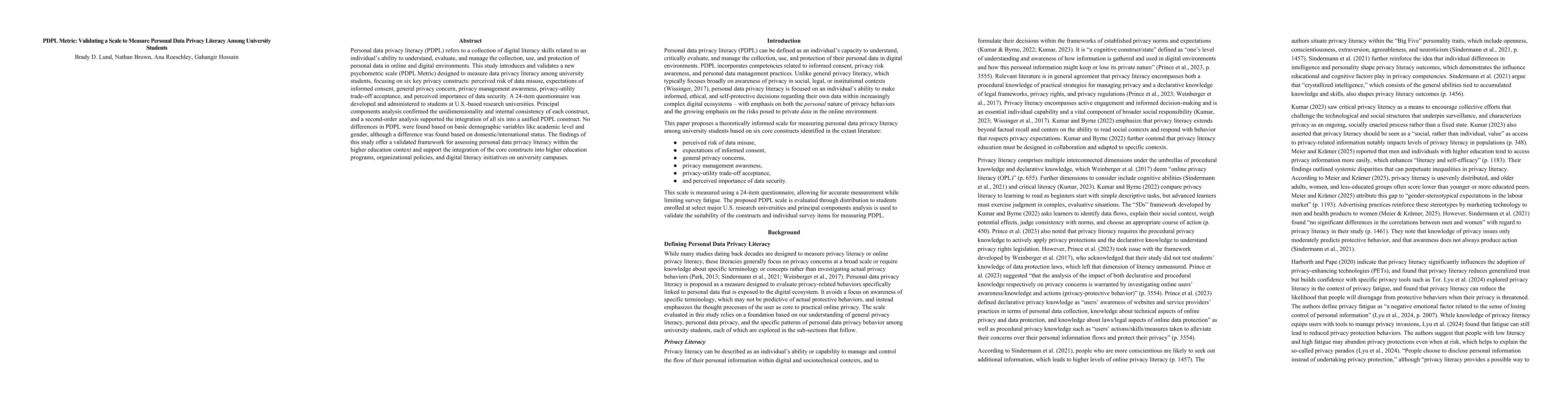 Thumbnail for PDPL Metric: Validating a Scale to Measure Personal Data Privacy Literacy Among University Students