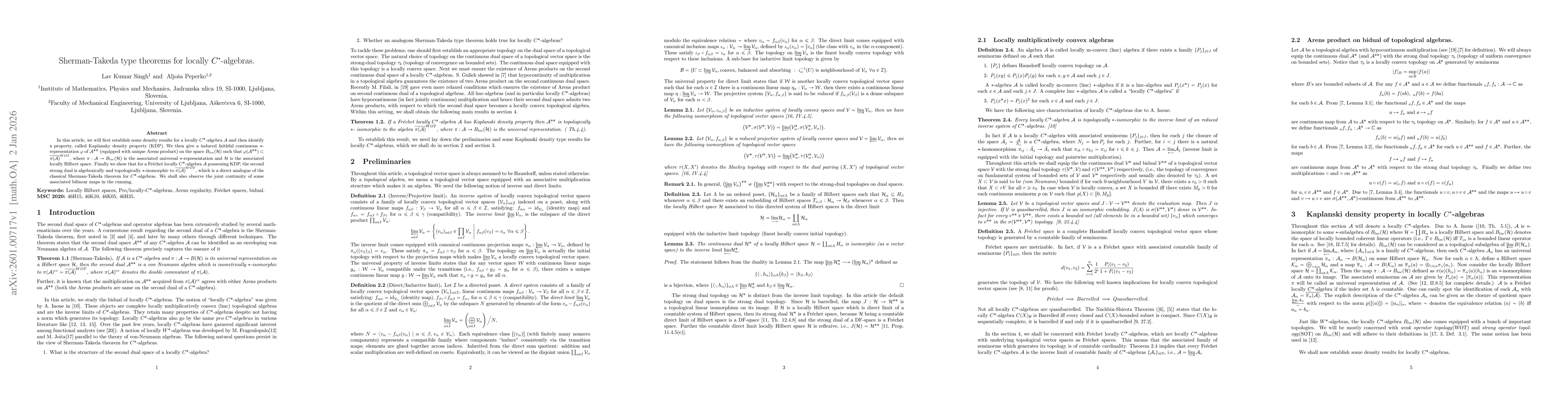 Thumbnail for Sherman-Takeda type theorems for locally C*-algebras