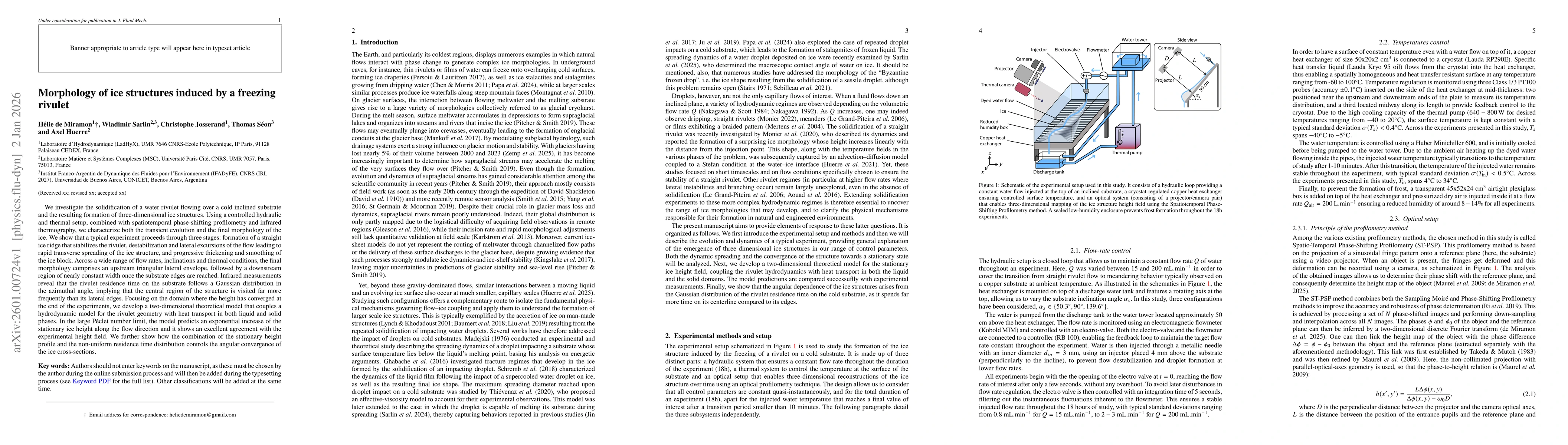 Thumbnail for Morphology of ice structures induced by a freezing rivulet