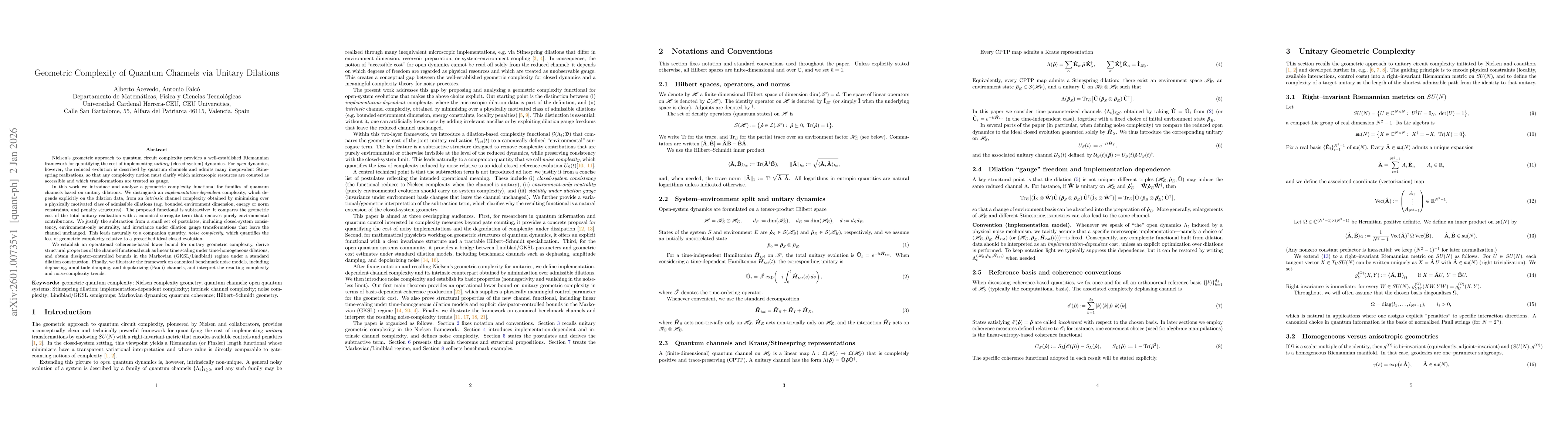Thumbnail for Geometric Complexity of Quantum Channels via Unitary Dilations