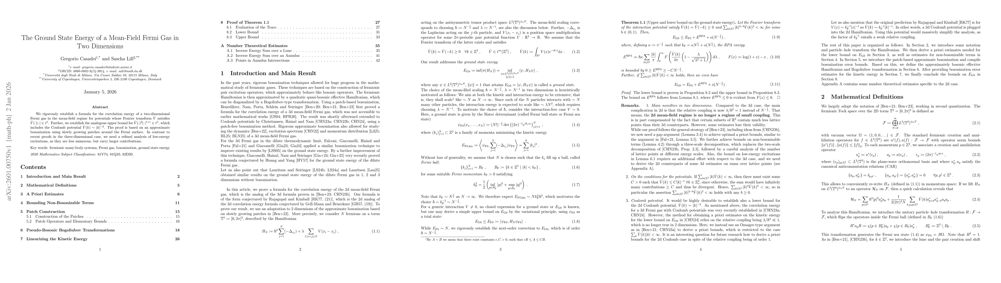 Thumbnail for The Ground State Energy of a Mean-Field Fermi Gas in Two Dimensions