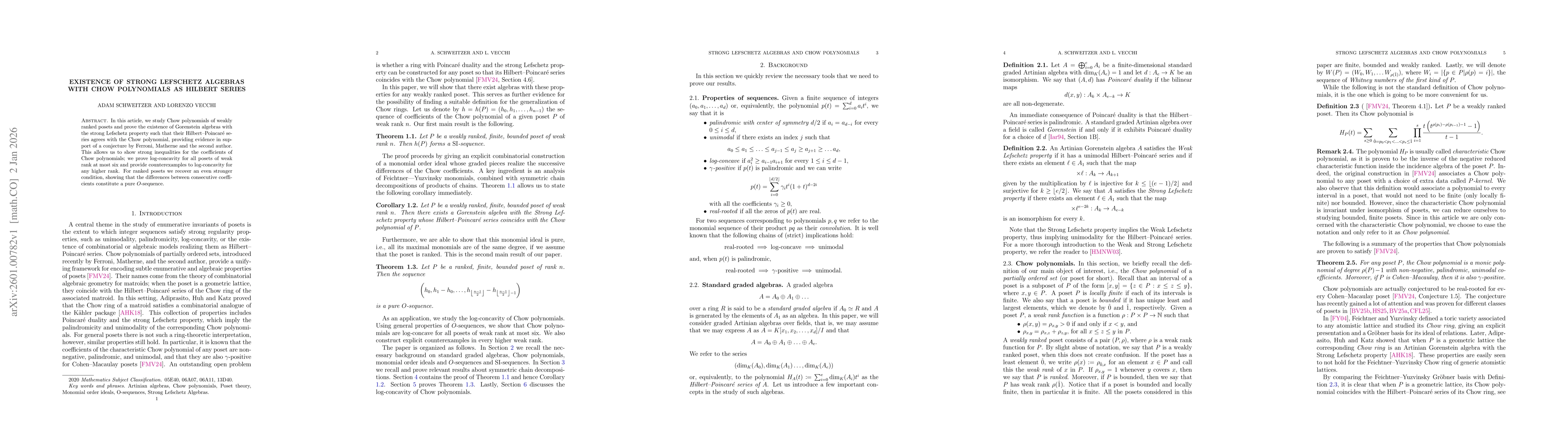 Thumbnail for Existence of Strong Lefschetz algebras with Chow polynomials as Hilbert series